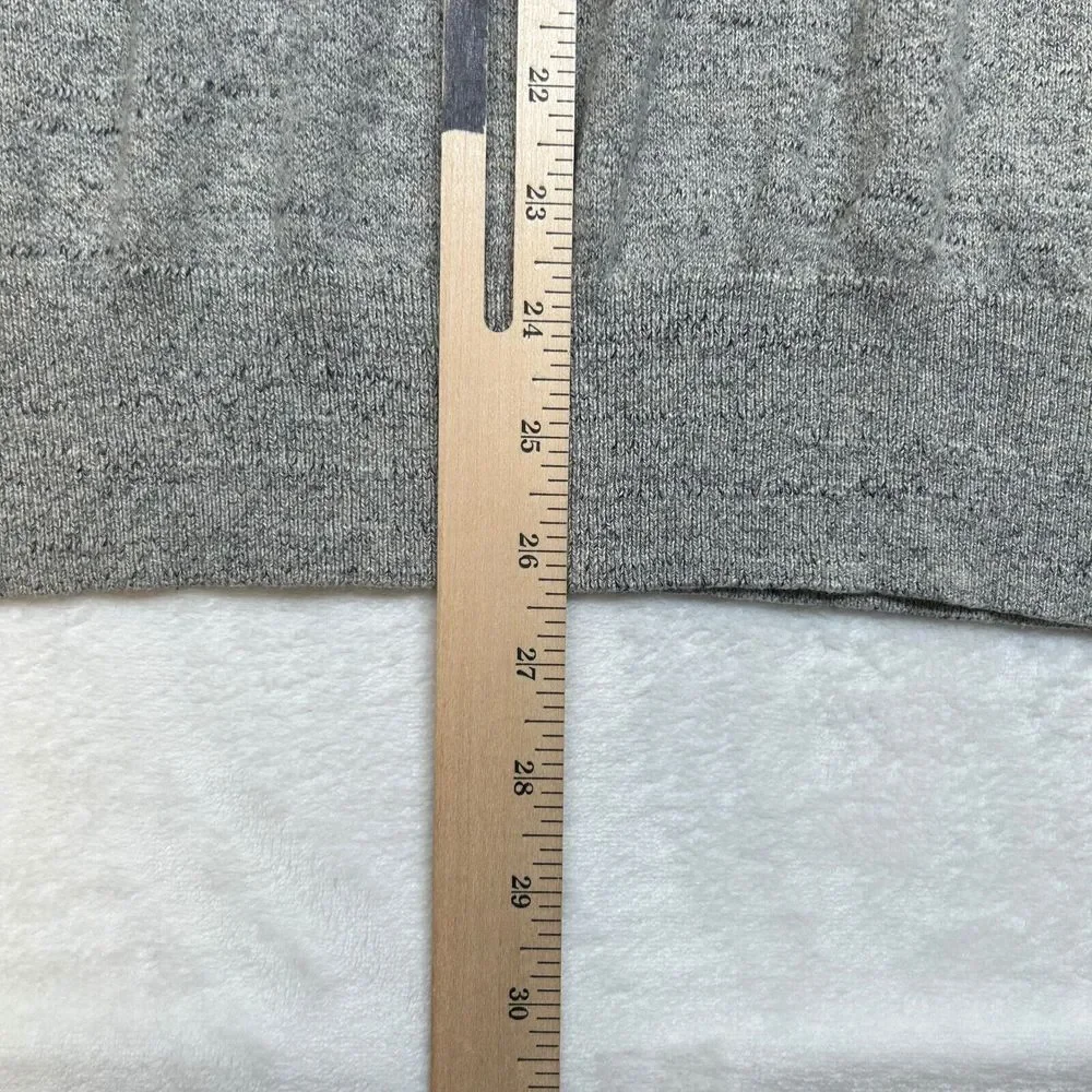 J Crew 1/4 Zip Sweater Mens XL‎ Grey Heather Cotton Long Sleeve Pullover